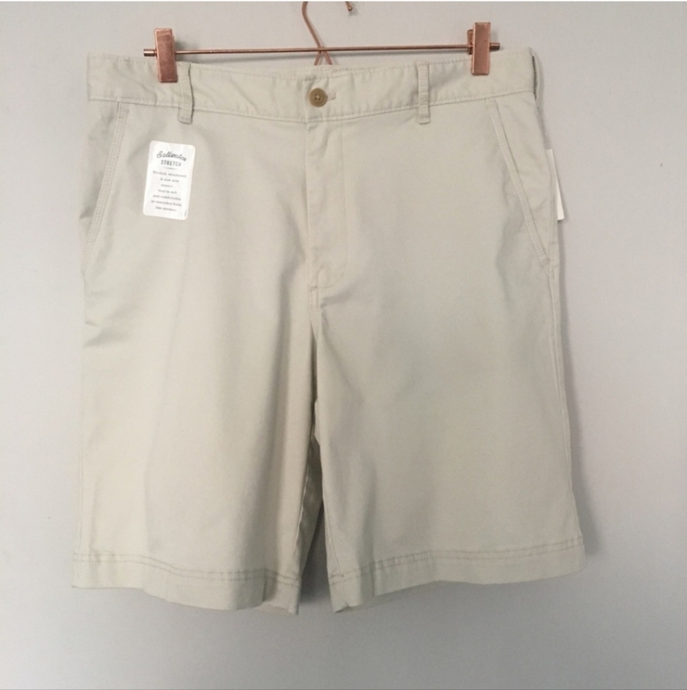 NWT Izod flat front saltwater stretch relaxed classics 34